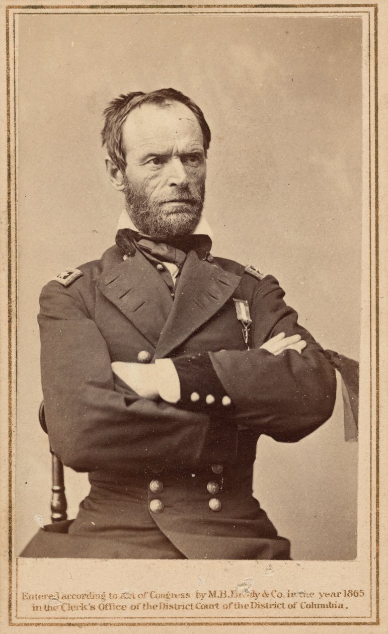 Generał William Tecumseh Sherman, 1865 (zdjęcie) autorstwa Mathew Brady