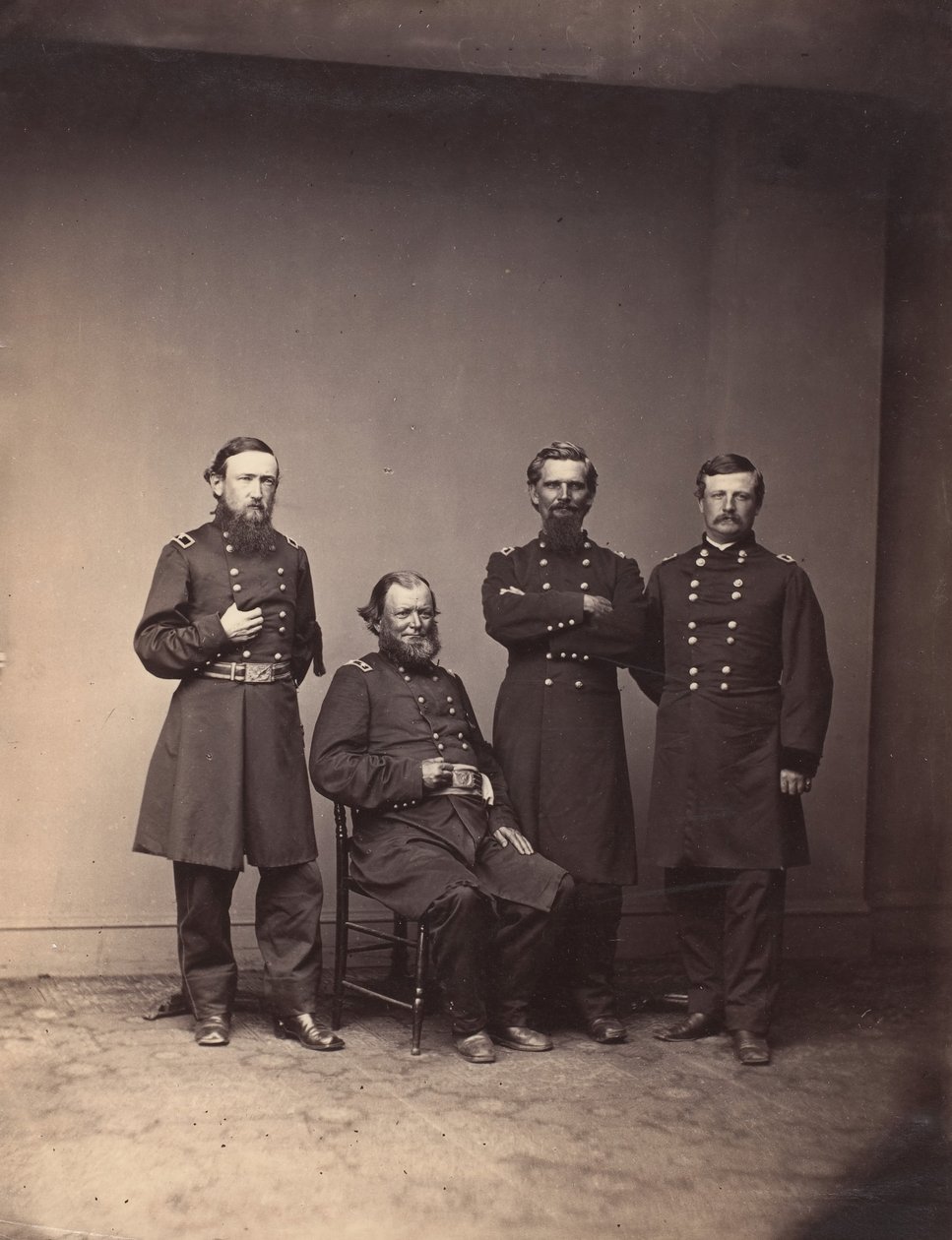 Generał William Ward i sztab, ca. 1861. autorstwa Mathew Brady