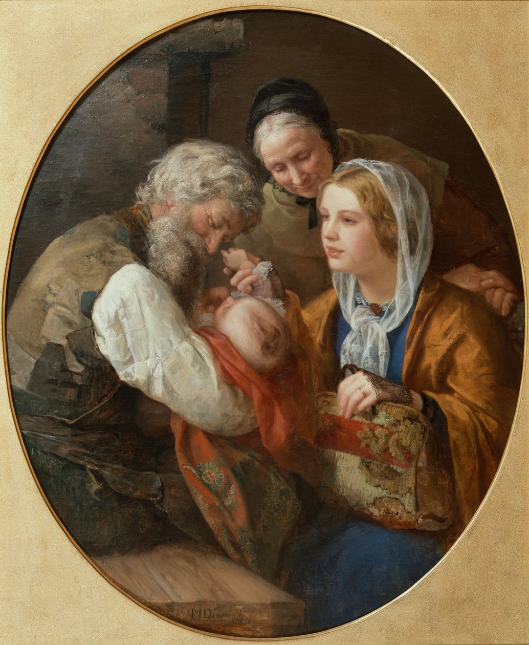 Pierwsza wizyta młodej mamy u rodziców autorstwa Mathilde Dietrichson