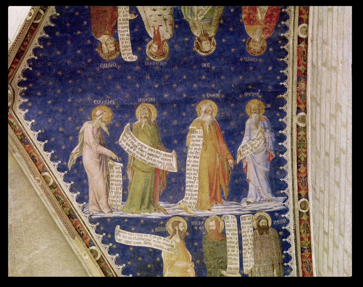 Prorocy Ezechiel, Jeremiasz, Izajasz i Mojżesz, z La Salle de la Grande Audience (Sala audiencyjna) c.1353 autorstwa Matteo di Giovanetto da Viterbo