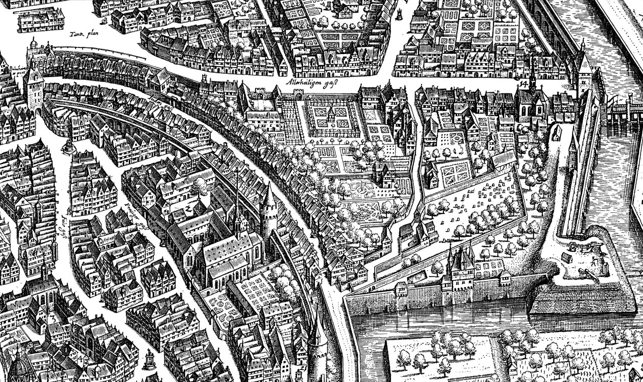 Frankfurt nad Menem, 1628 autorstwa Matthaus the Elder Merian