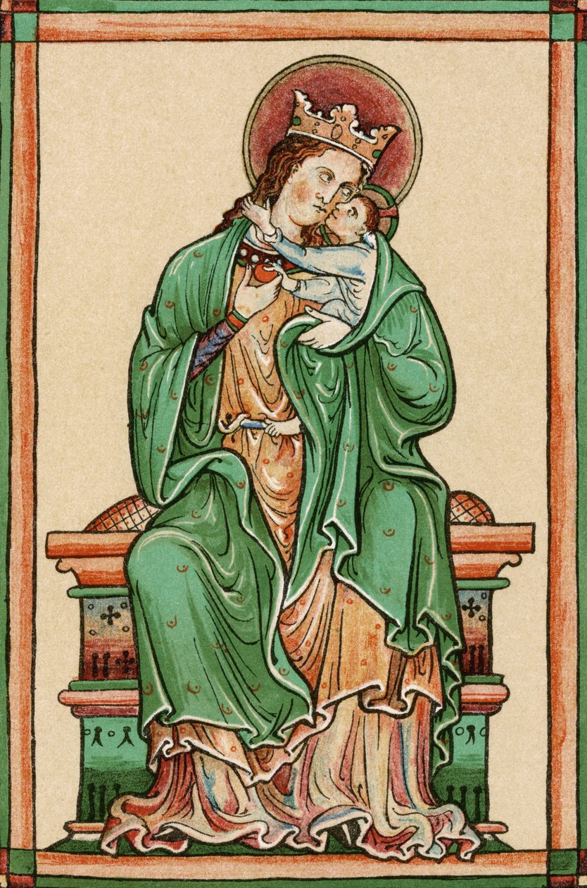 Virgin and Child (мөн 310899-ийг үзнэ үү)поли autorstwa Matthew Paris