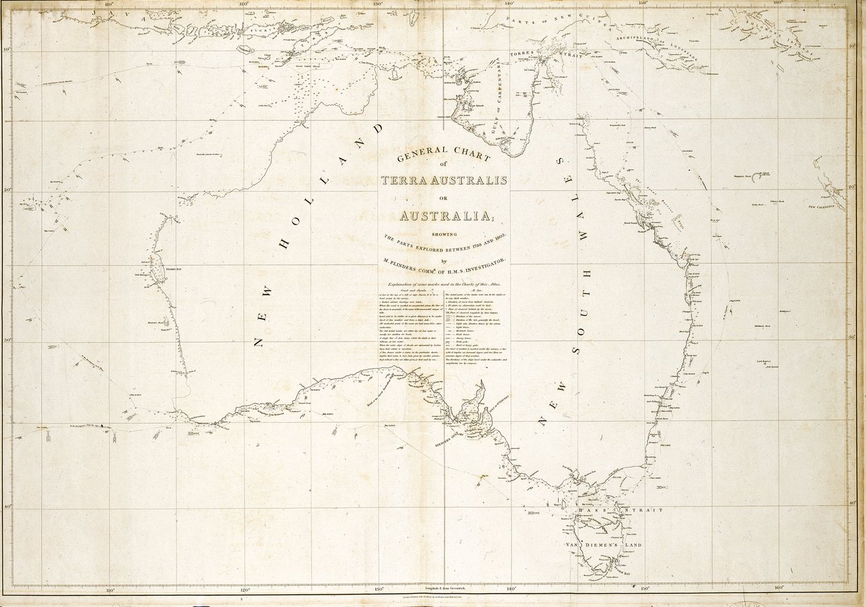 Mapa Australii autorstwa Matthew Flinders