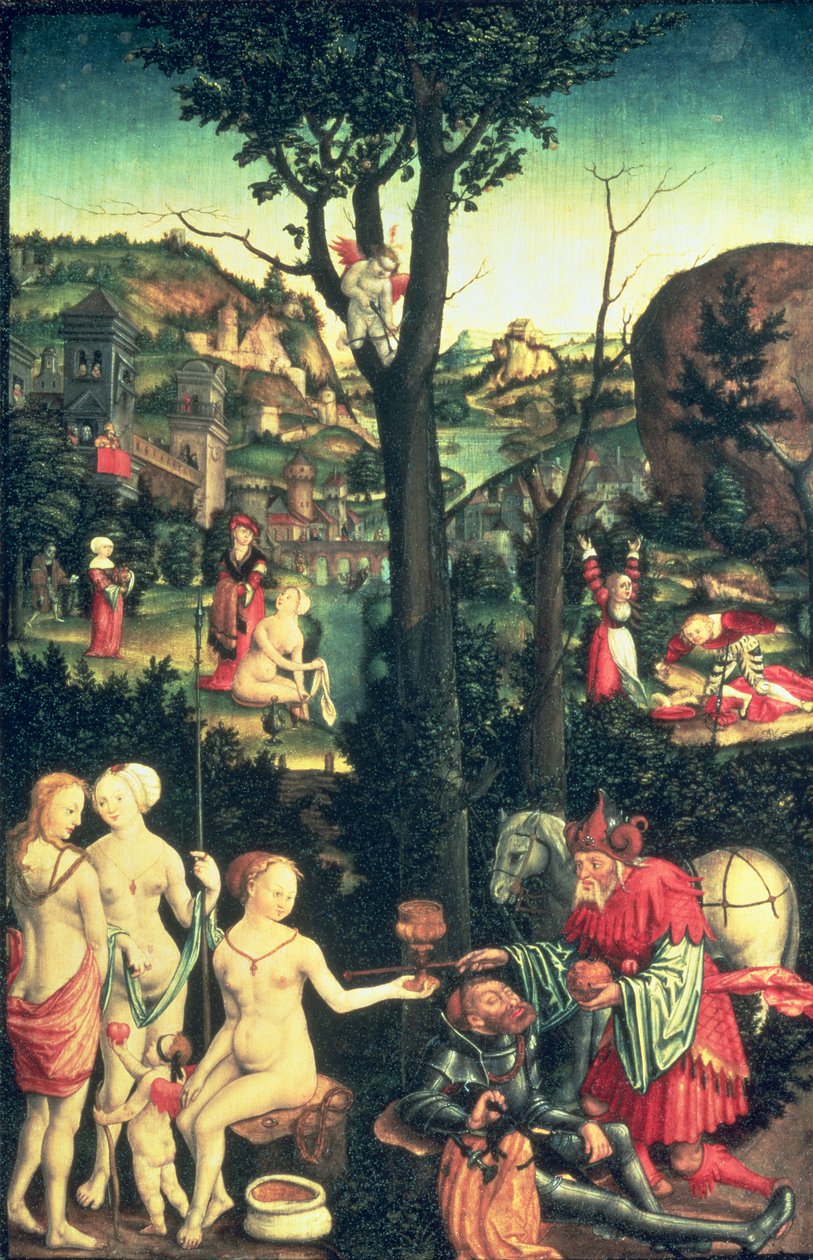 Alegoria miłości (Miłość zwycięża wszystko) c.1500-6870 (panel) autorstwa Matthias Gerung or Gerou