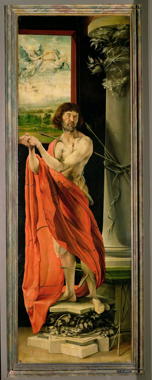 Św. Sebastian, z Ołtarza Isenheim, ok. 1512-16 autorstwa Matthias Grünewald