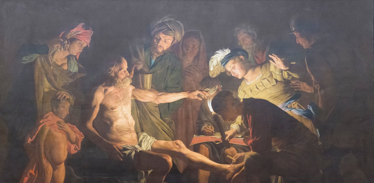 Śmierć Seneki autorstwa Matthias (c.1600 p.1650) Stomer
