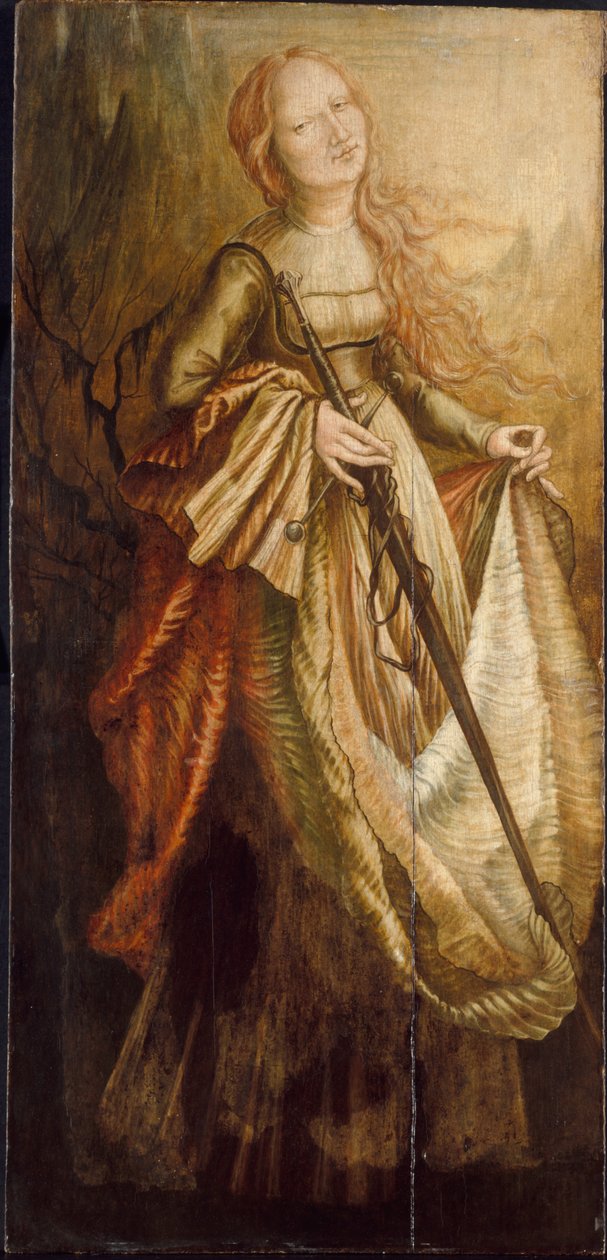 Św. Katarzyna, początek lat siedemdziesiątych. autorstwa Matthias Grünewald