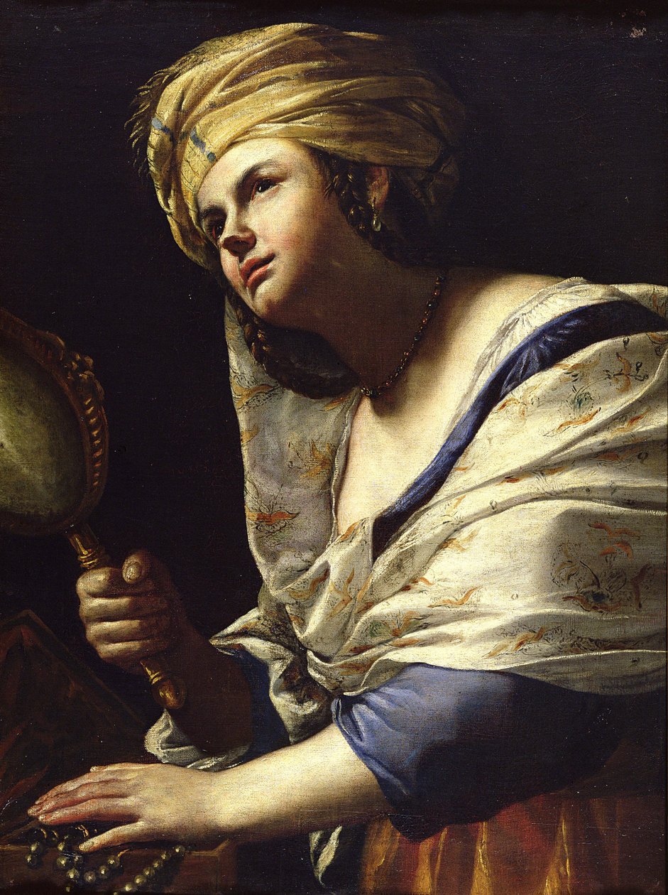 Próżność, ok. 1650-70 autorstwa Mattia Preti