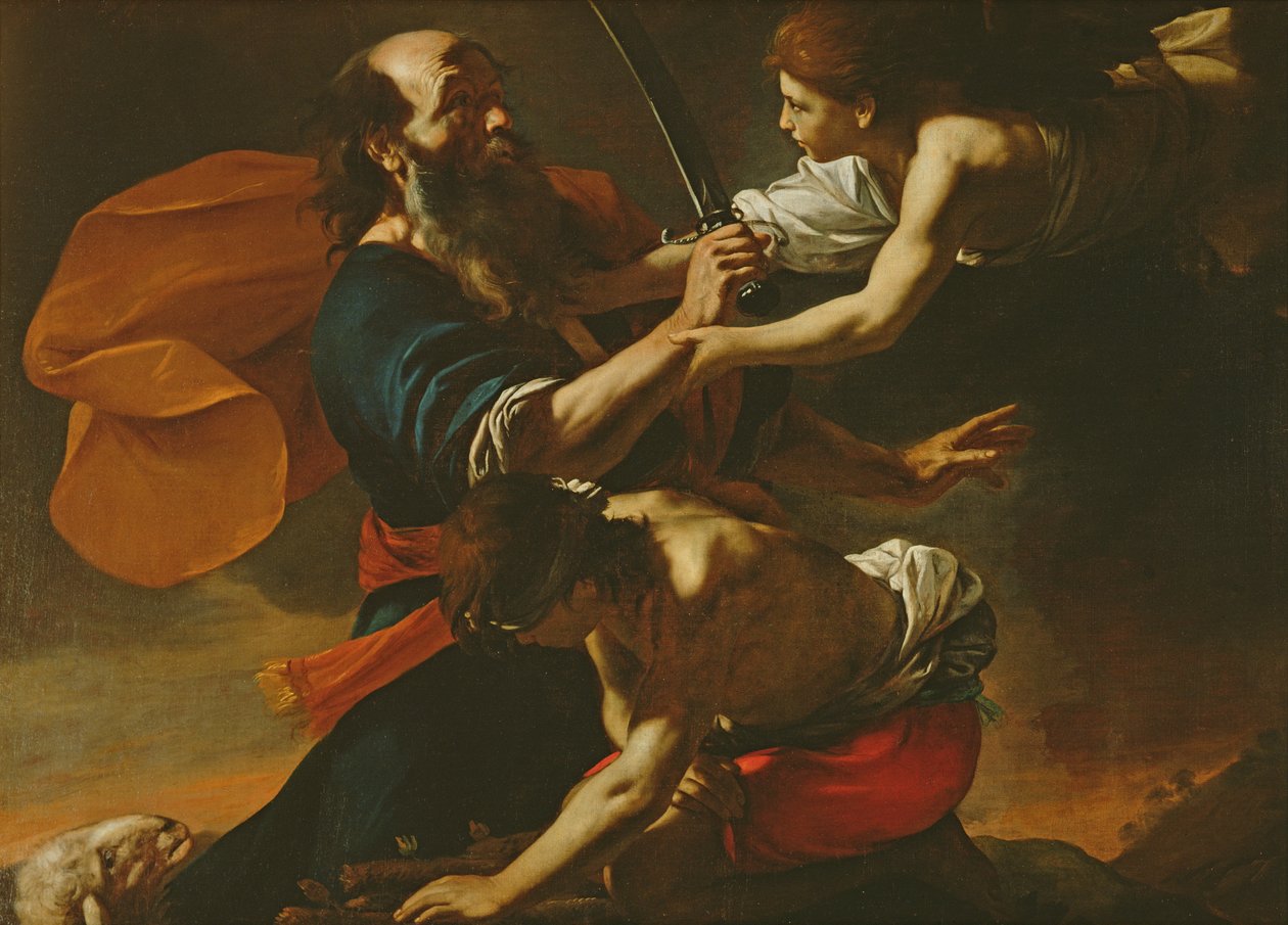 Ofiara Izaaka autorstwa Mattia (1613 99) Preti