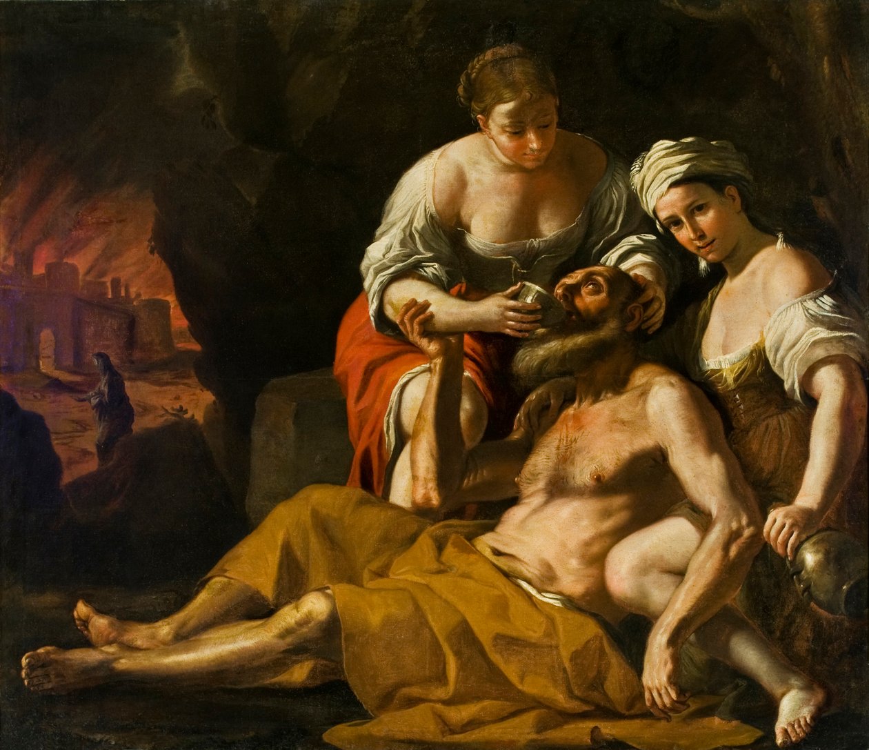 Lot i jego córki, ok. 1675-1680. autorstwa Mattia Preti