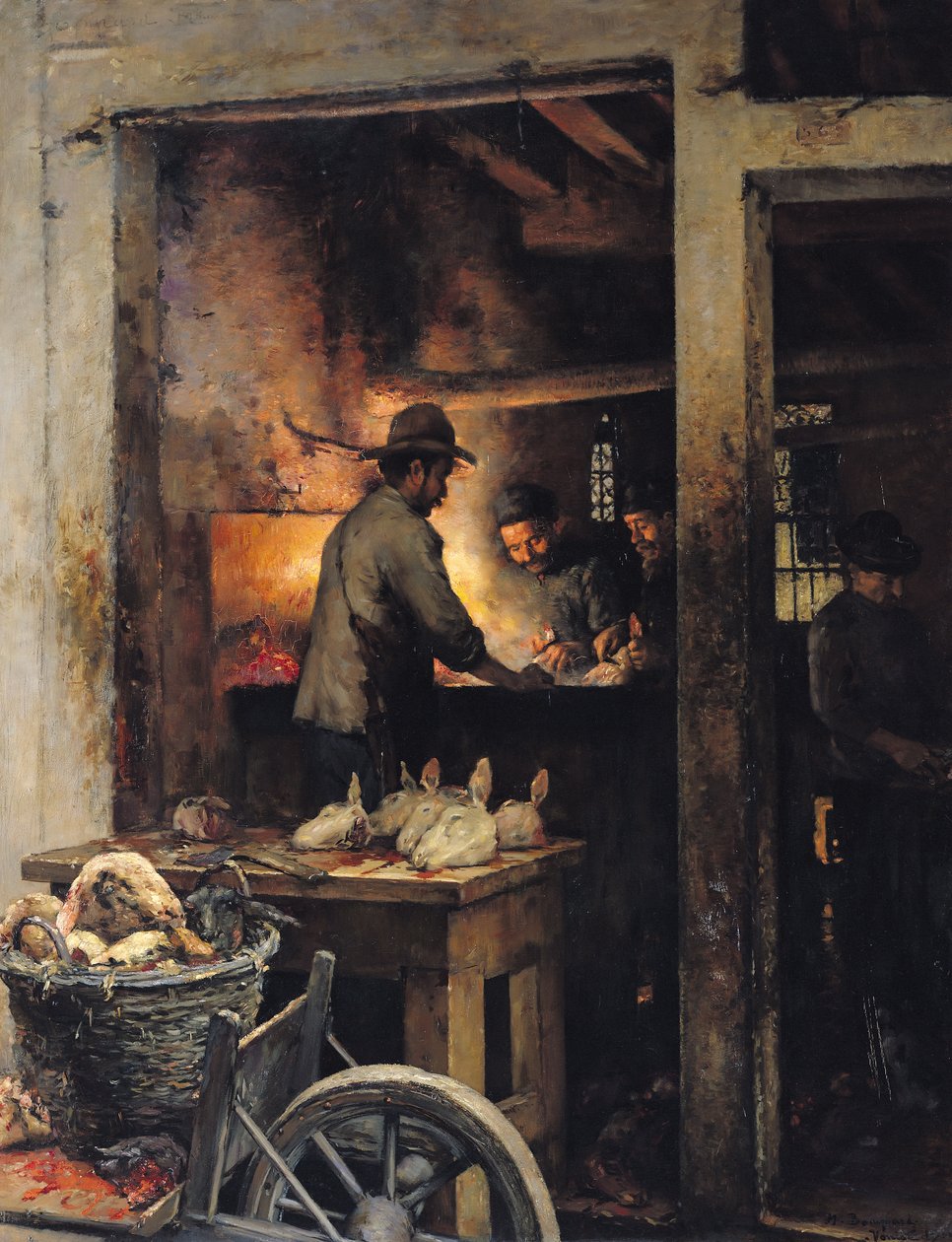 Rzeźnicy flaczków z Calle de la Madone, Wenecja, 1900 r. autorstwa Maurice Bompard