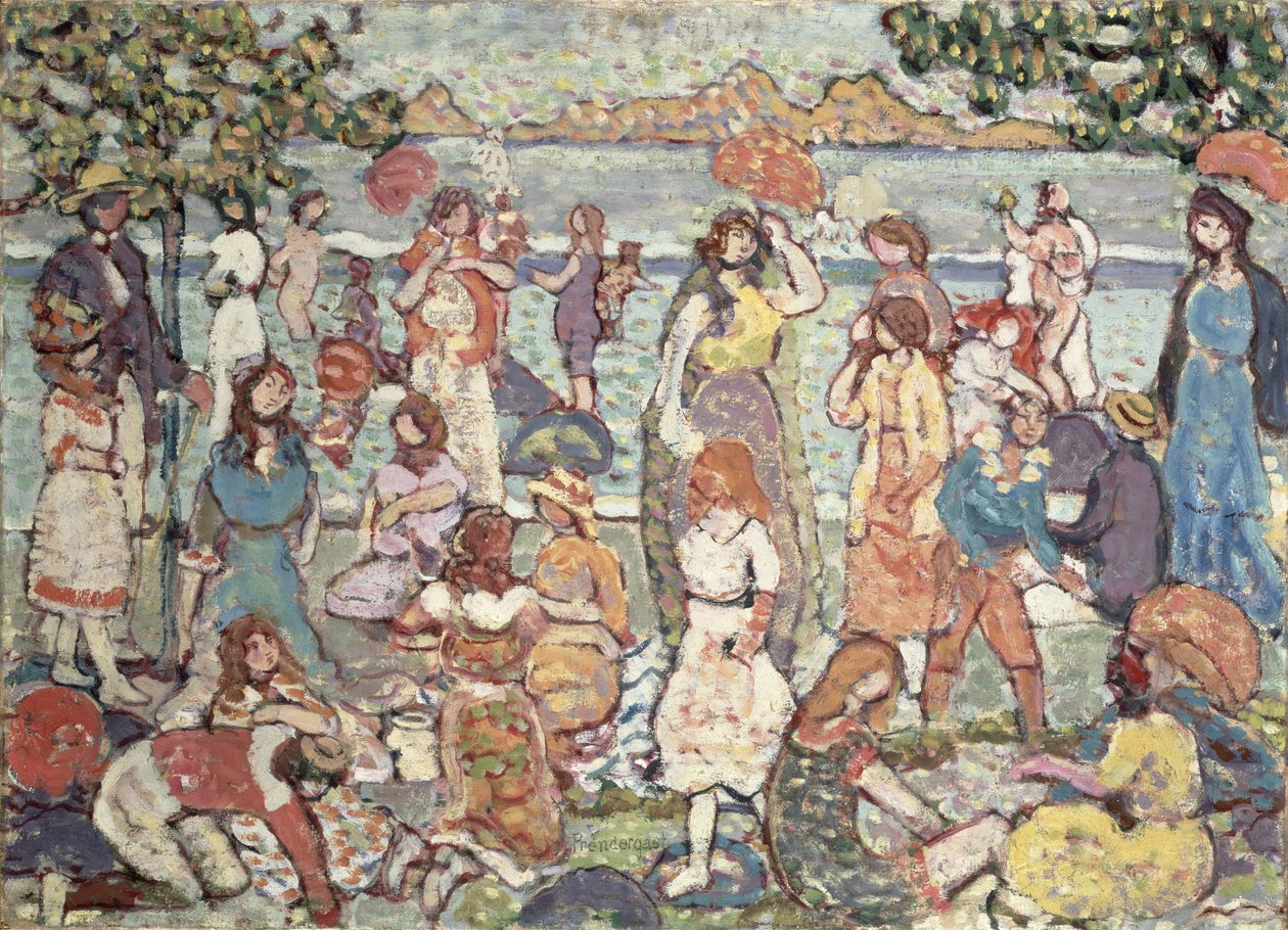 Krajobraz z postaciami, 1921 autorstwa Maurice Brazil Prendergast