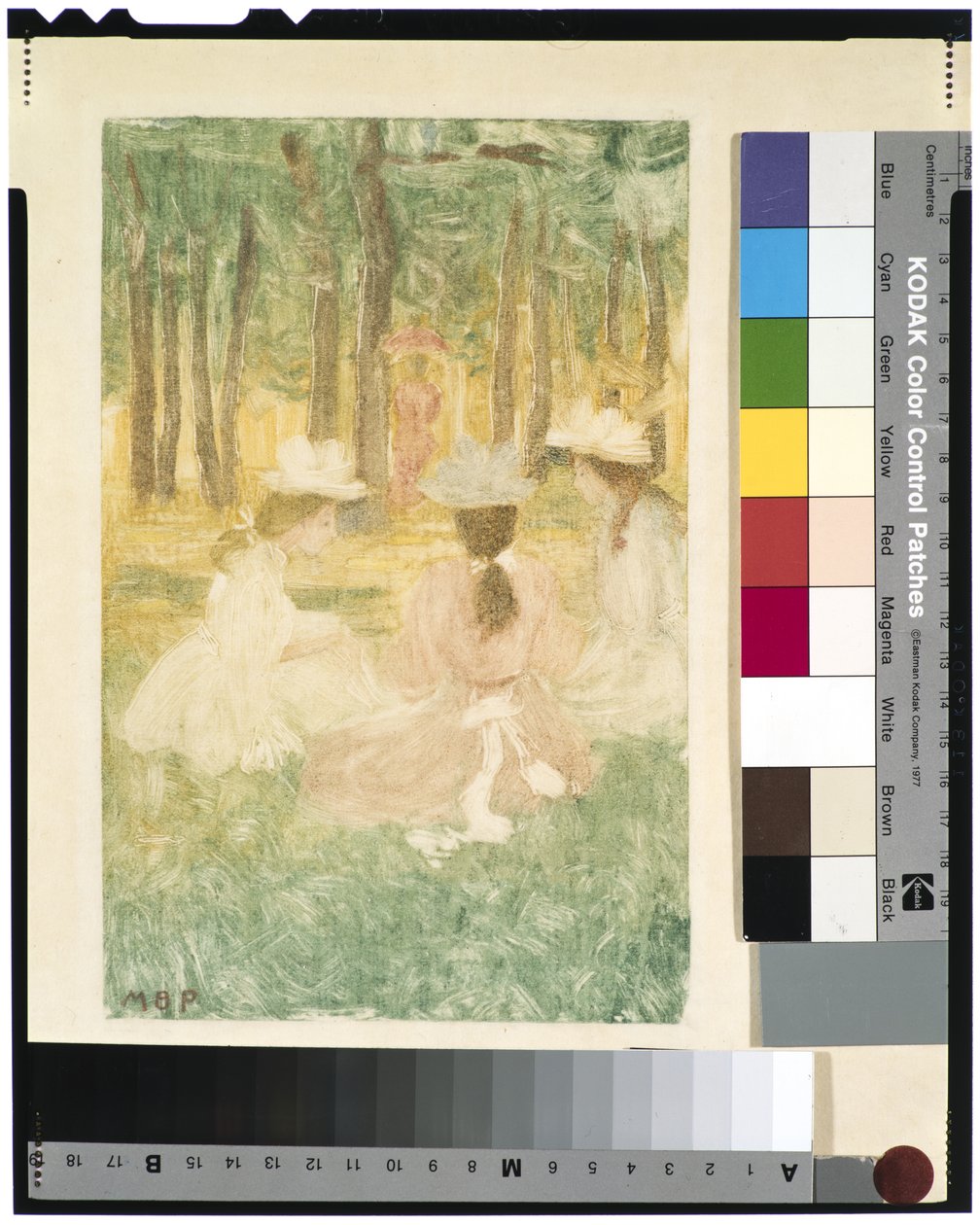 Piknik, ok. 1895-97 (monotypia) autorstwa Maurice Brazil Prendergast