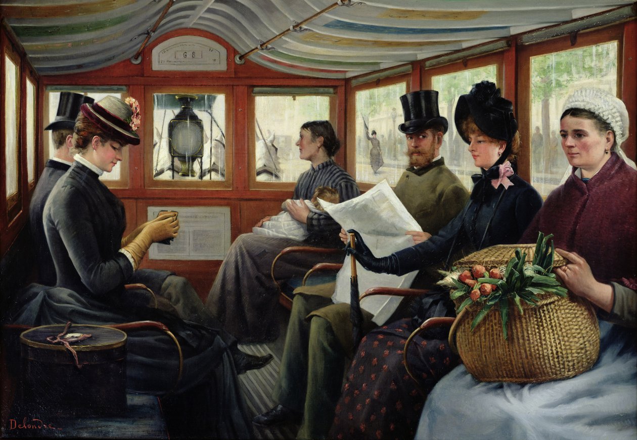 W Omnibusie, 1880 autorstwa Maurice Delondre