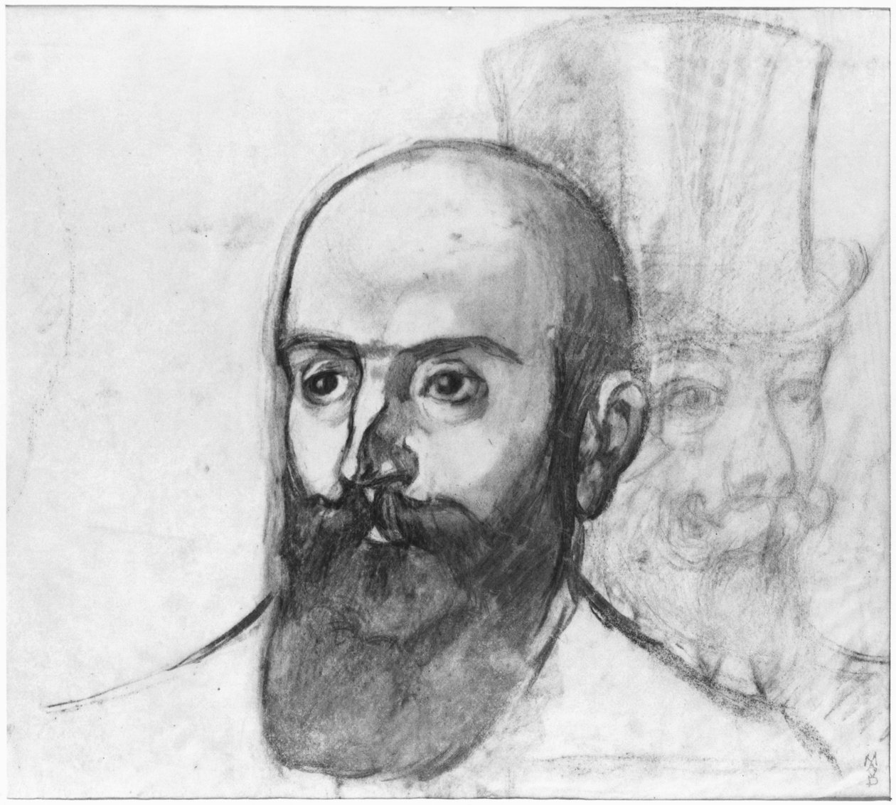 Edouard Vuillard (1868-1940) i Andre Mellerio (1862-1943) c.1899 (węgiel) autorstwa Maurice Denis