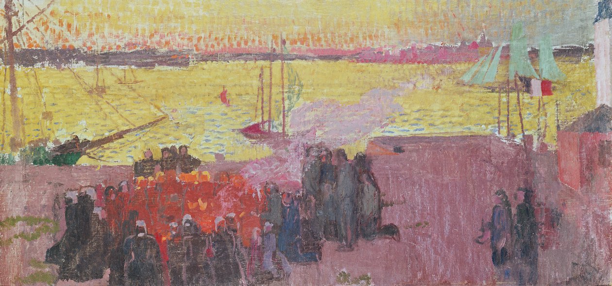 Pożar św. Jana na Ile Tudy, 1895 autorstwa Maurice Denis