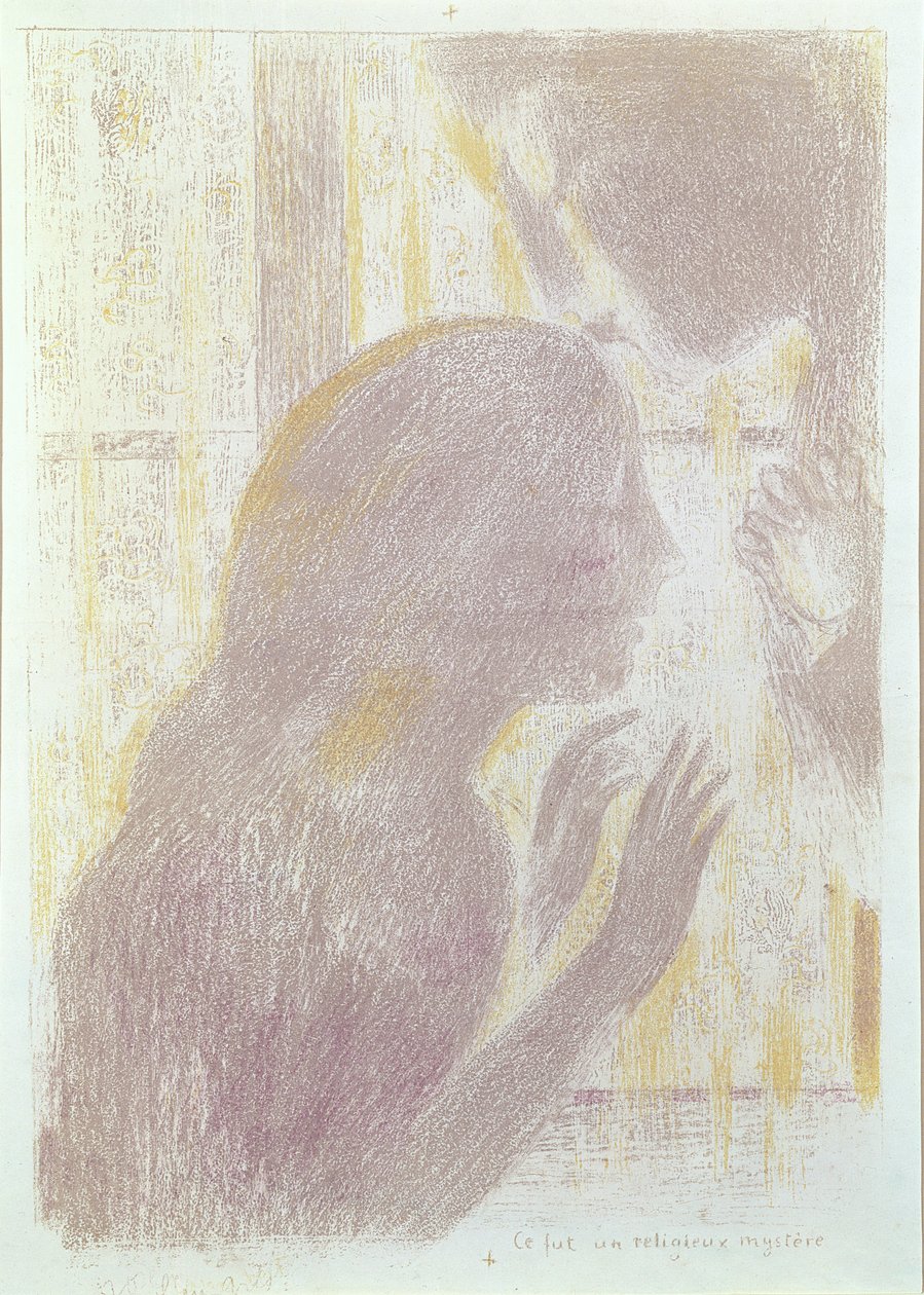 To była tajemnica religijna (ołówek i kredka na papierze) autorstwa Maurice Denis