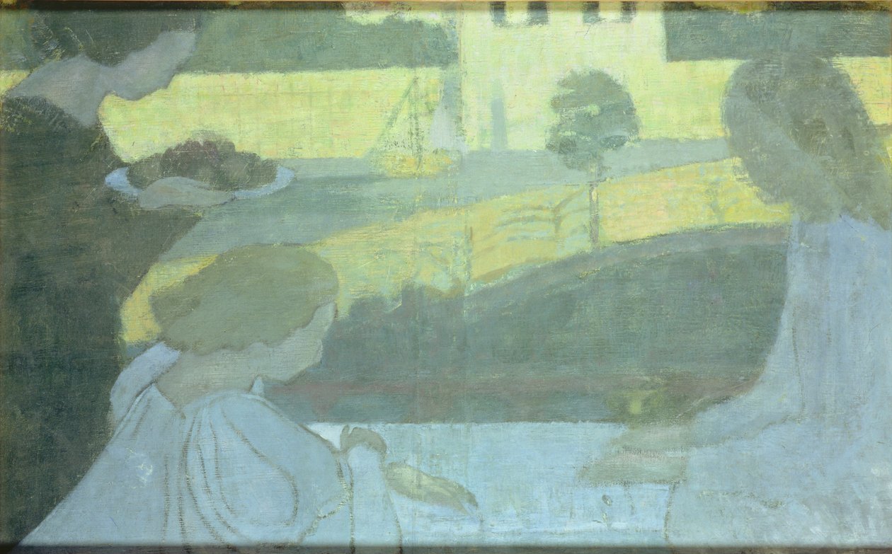 Marta i Maria, pierwsza wersja na odwrocie gotowego obrazu, 1896 (zob. 184139) autorstwa Maurice Denis