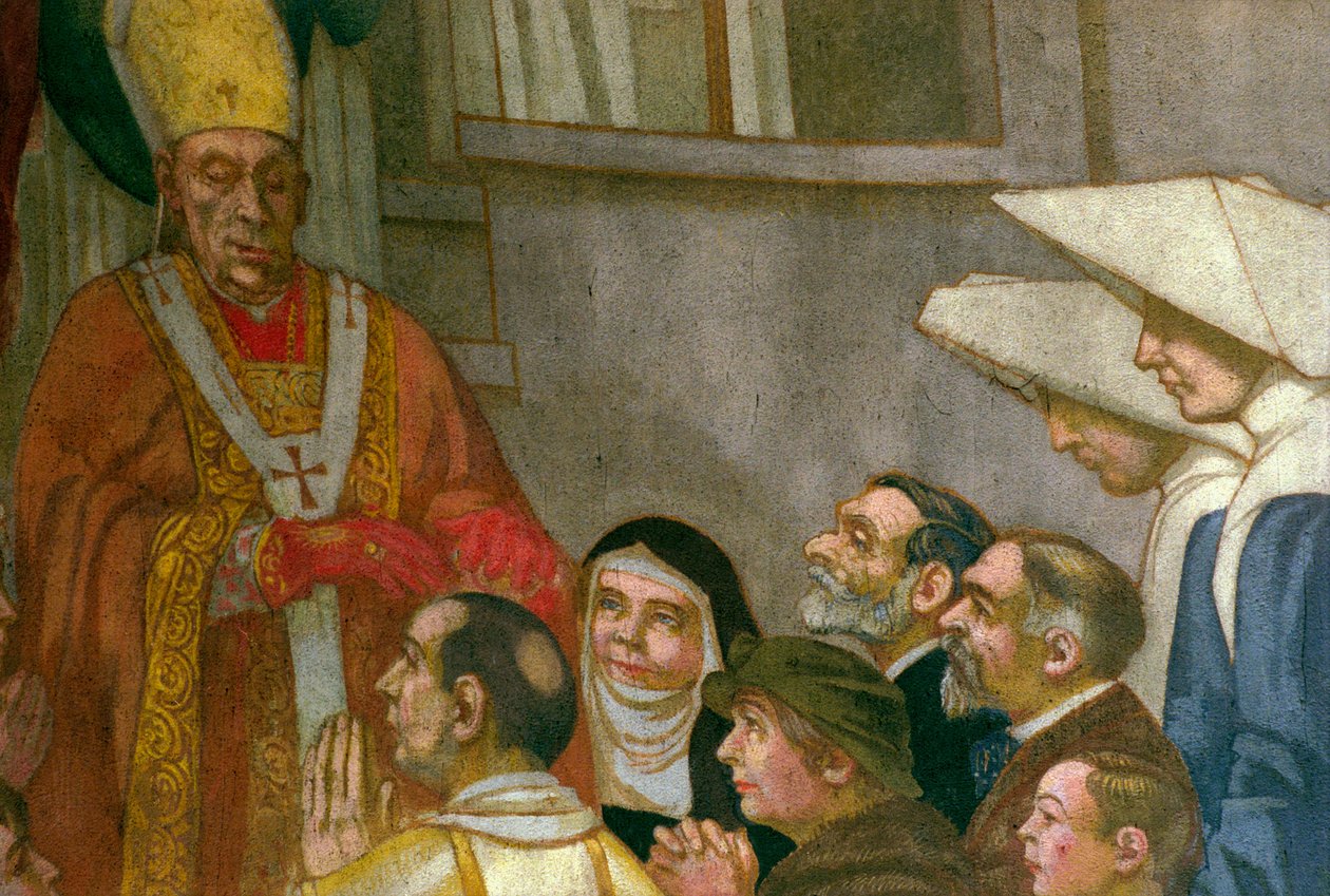 Pięćdziesiątnica, z absydy kościoła, 1934 (zob. też 83802 i 252659) (szczegół) autorstwa Maurice Denis