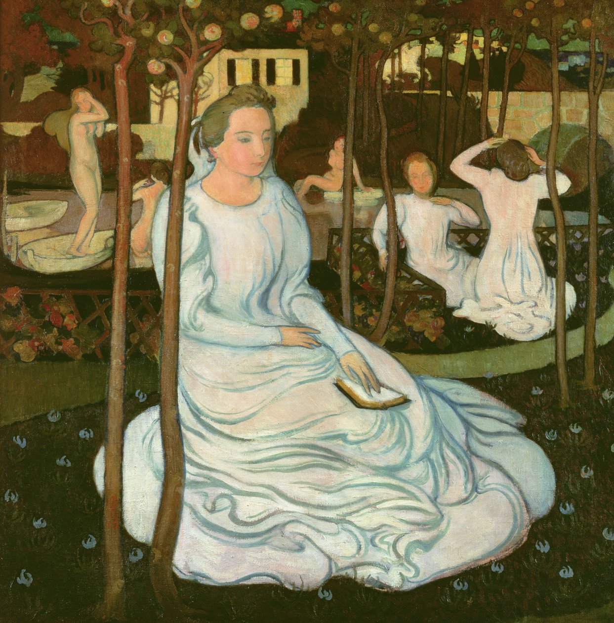 Sad Mądrych Dziewic, 1893 autorstwa Maurice Denis
