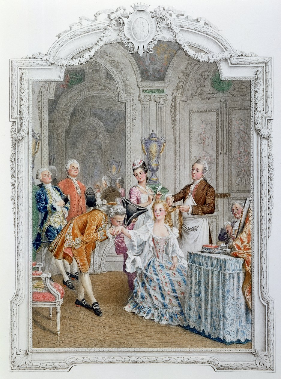 Toaleta, ilustracja z „La Vie Parisienne”, ok. 1890 r. autorstwa Maurice Leloir