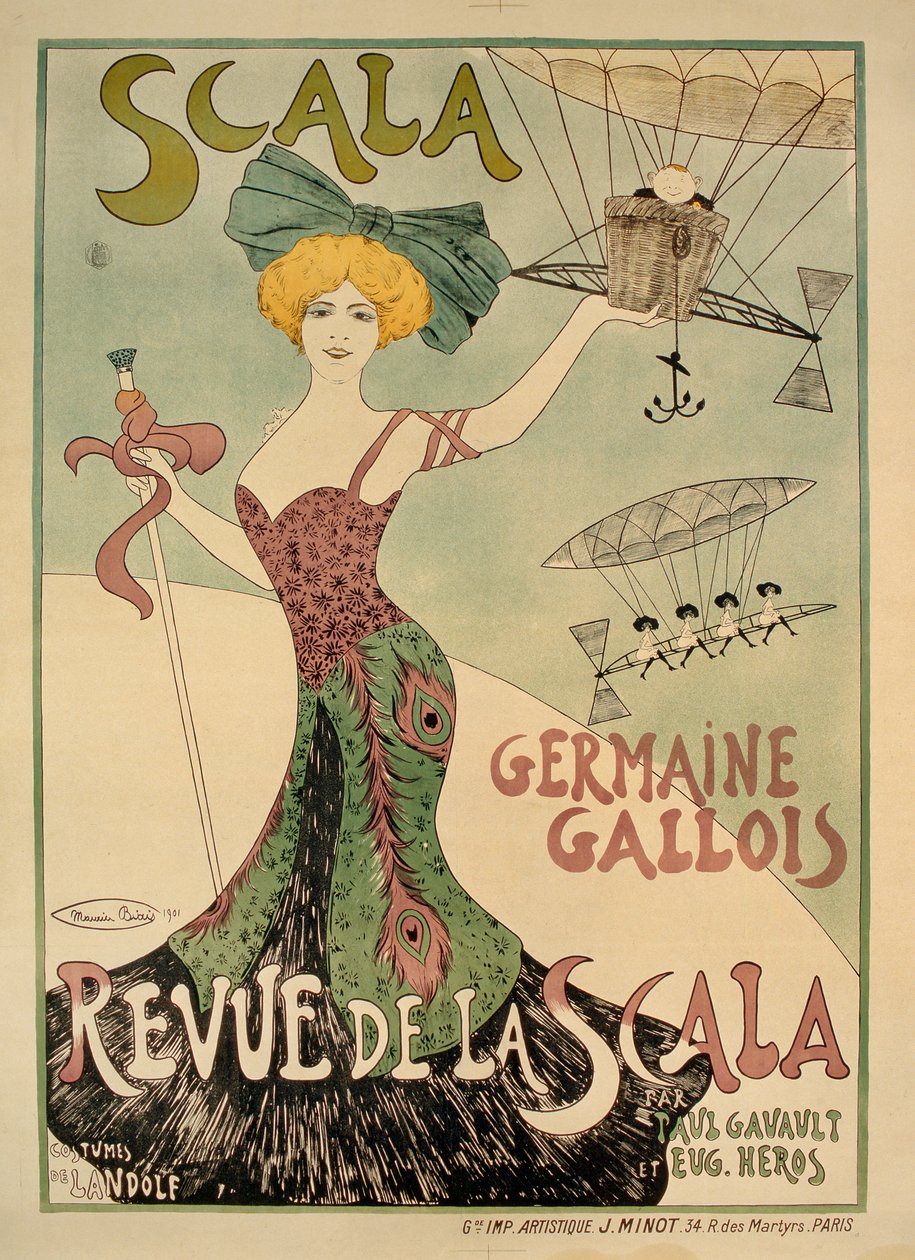 Plakat Revue de la Scala, 1901 autorstwa Maurice Biais