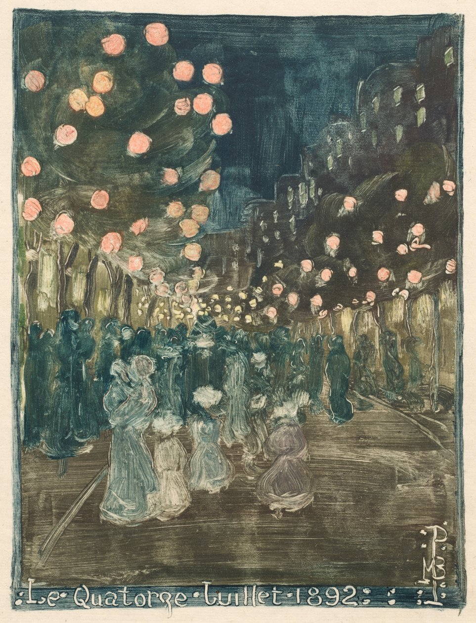 Dzień Bastylii, 1892. autorstwa Maurice Brazil Prendergast