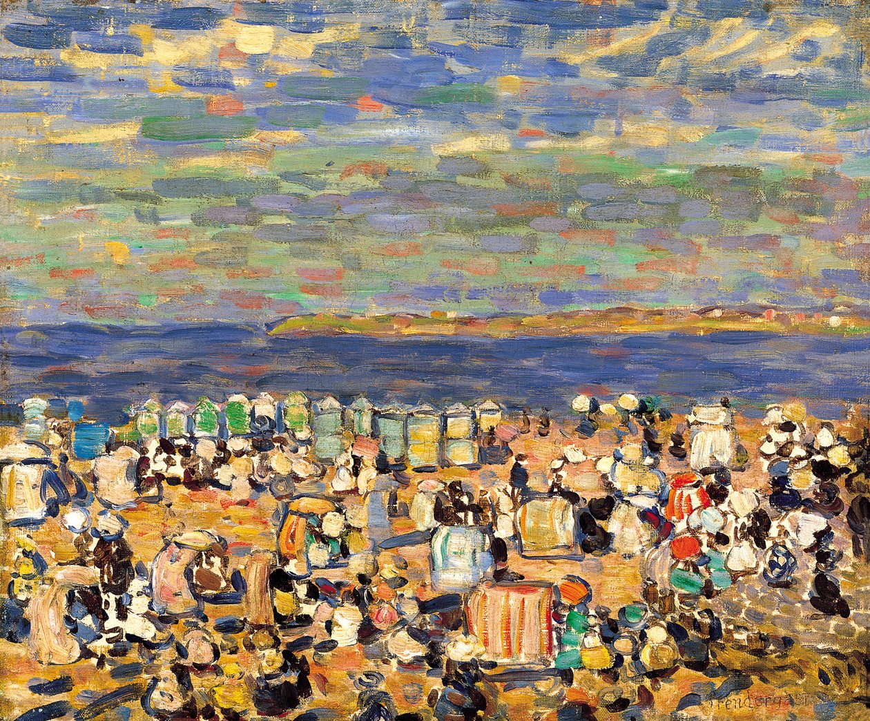 Plaża w St. Malo, ok. godz. 1907 autorstwa Maurice Brazil Prendergast