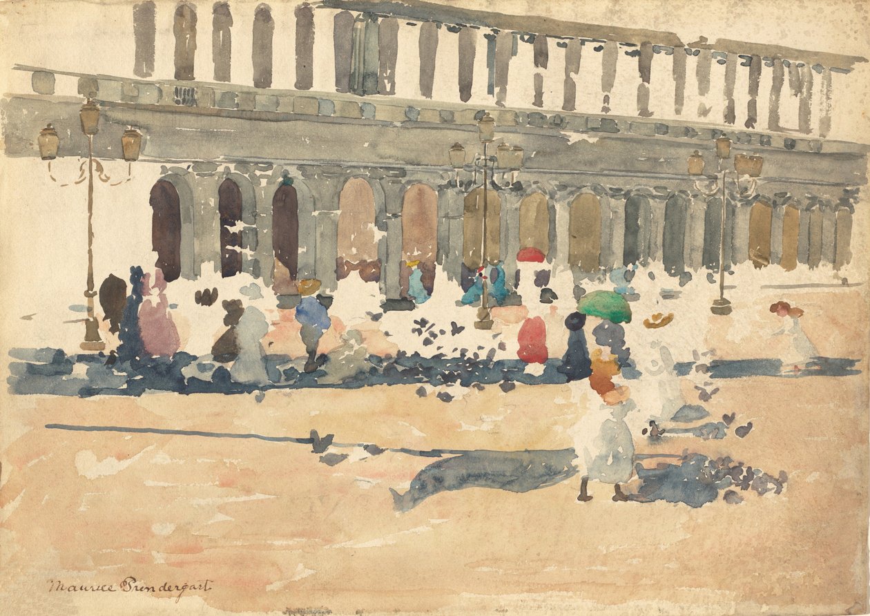 Caffè Florian w Wenecji, 18981899. autorstwa Maurice Brazil Prendergast