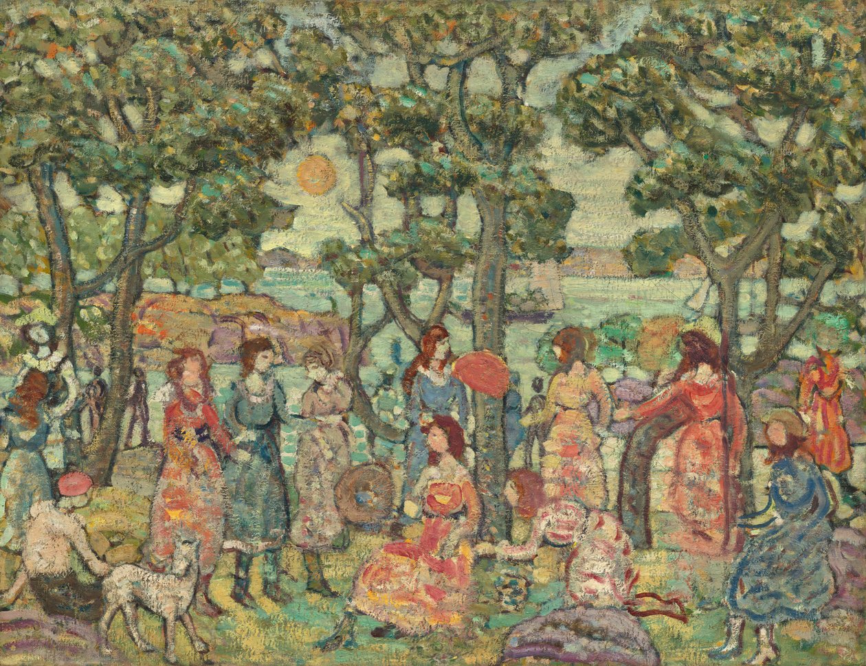 Pejzaż z postaciami, 1921. autorstwa Maurice Brazil Prendergast