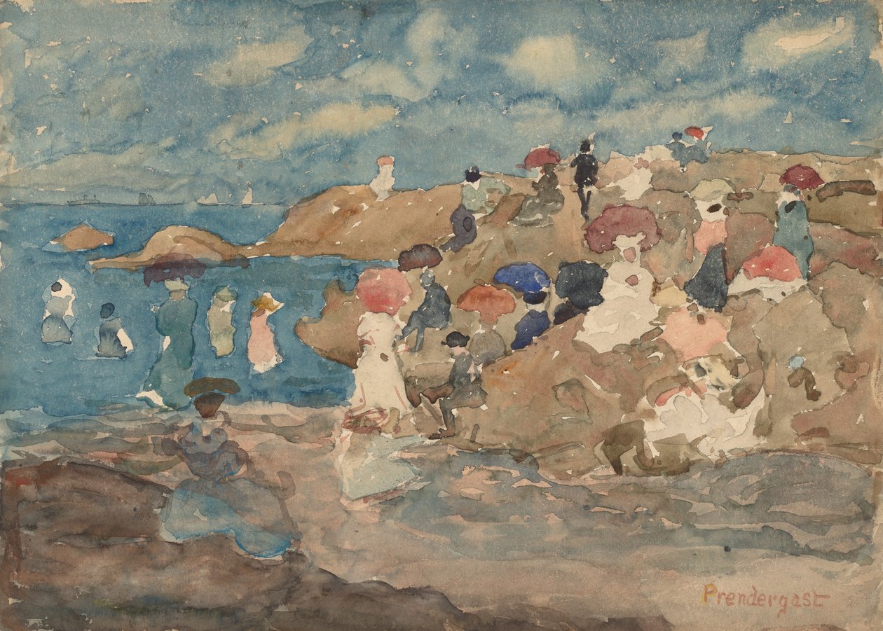 Revere Beach, ok. godz. 1896. autorstwa Maurice Brazil Prendergast