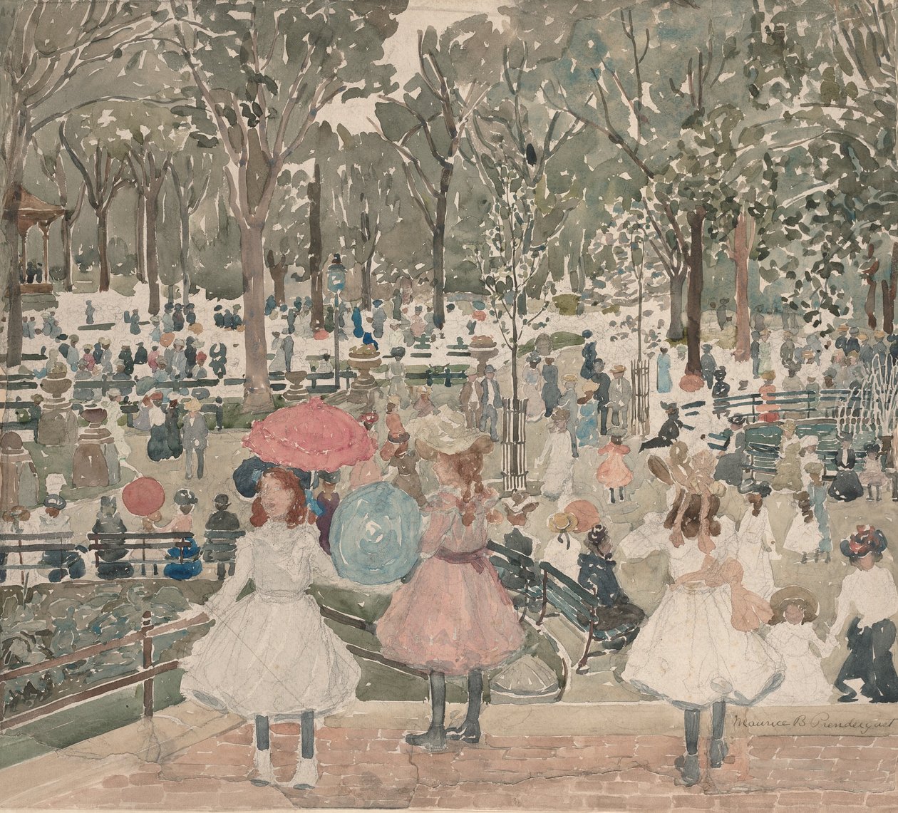 Centrum handlowe, Central Park, 19001903. autorstwa Maurice Brazil Prendergast