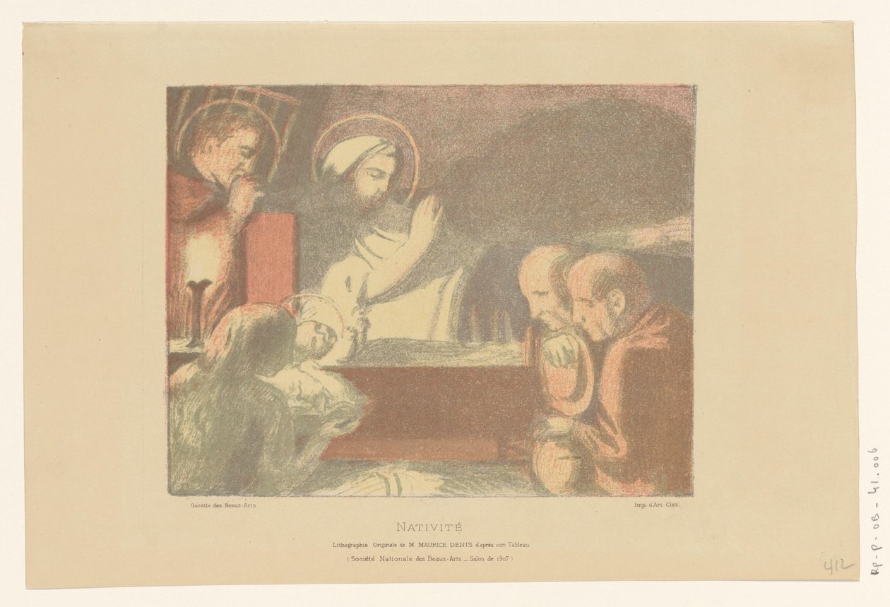 Adoracja Dzieciątka Jezus Nativite (tytuł na obiekcie) autorstwa Maurice Denis