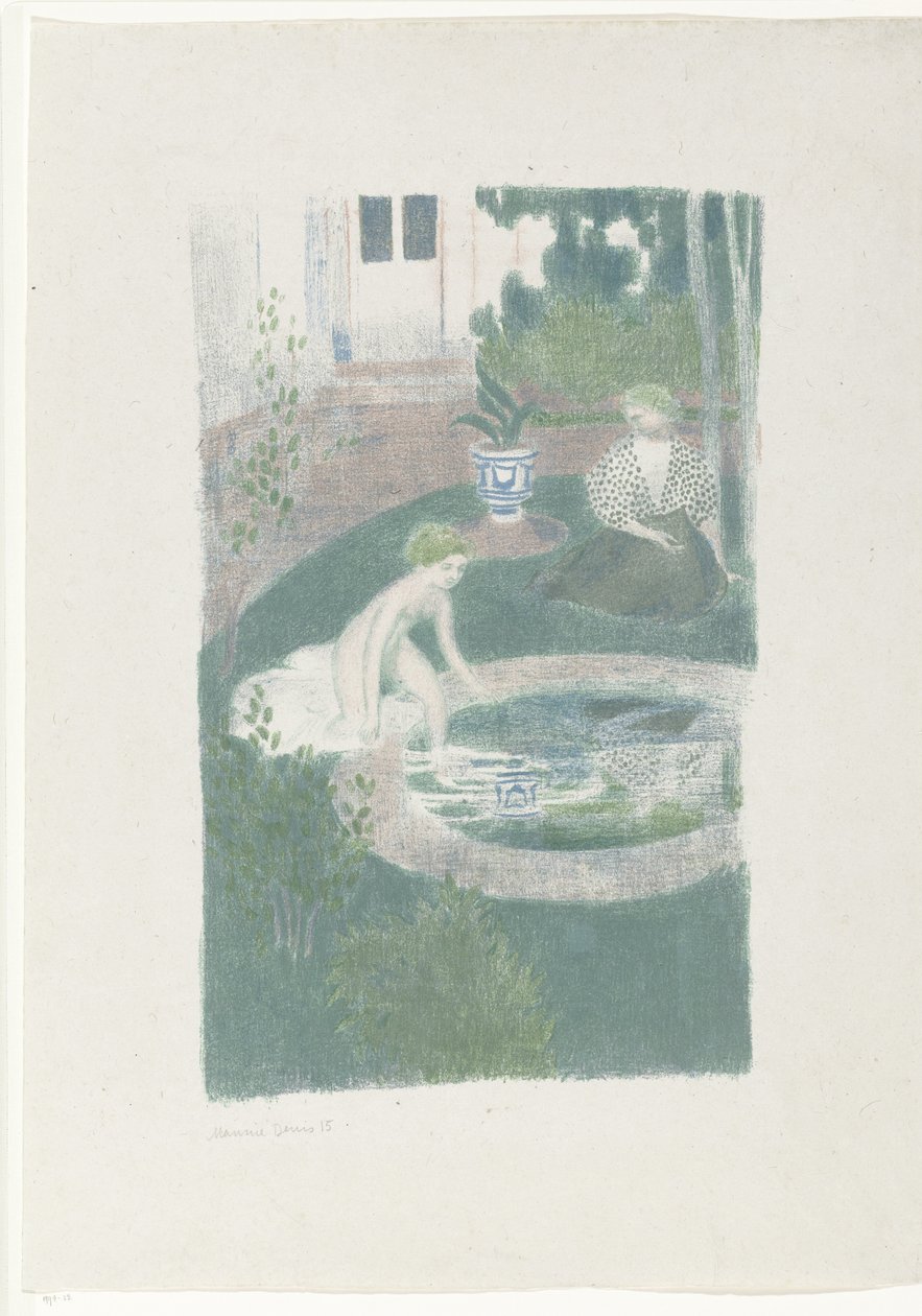 Odbicie w fontannie autorstwa Maurice Denis