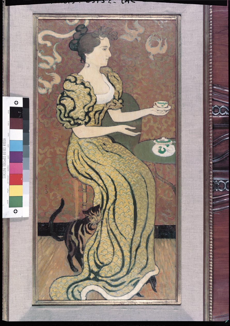 Madame Ranson i jej kot, ok. 1892 r. autorstwa Maurice Denis