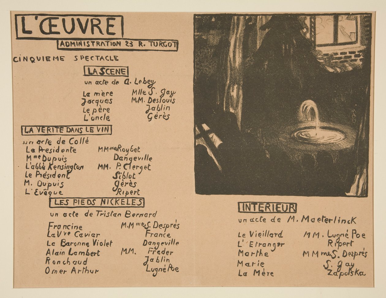 Program teatru L autorstwa Maurice Denis