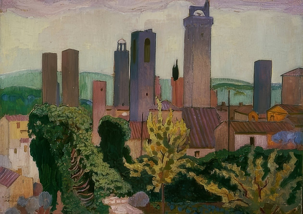San Gimignano. 1907/08 autorstwa Maurice Denis