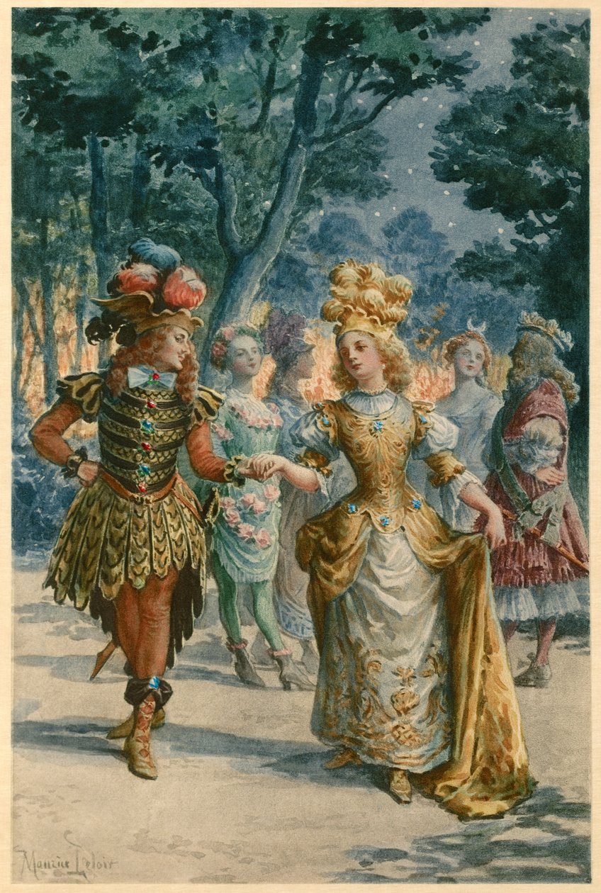 Rozkosze zaczarowanej wyspy (ilustracja) autorstwa Maurice Leloir