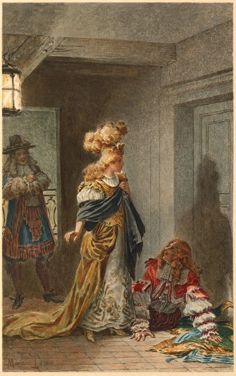 Madeleine Bejart w Psyche (ilustracja) autorstwa Maurice Leloir