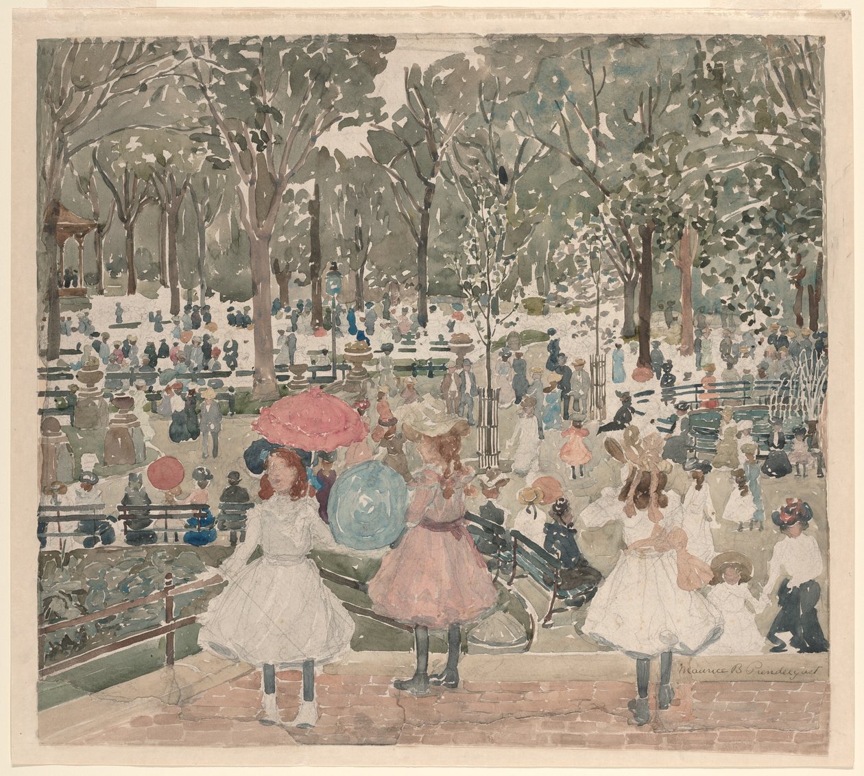 Centrum handlowe, Central Park autorstwa Maurice Brazil Prendergast