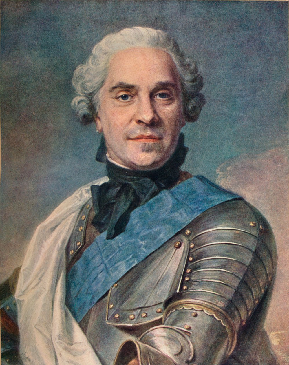 Marszałek Saksonii, c1748 autorstwa Maurice Quentin de La Tour