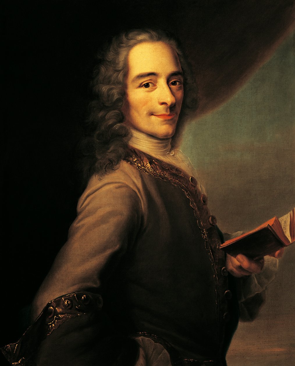 Portret Woltera autorstwa Maurice Quentin de La Tour