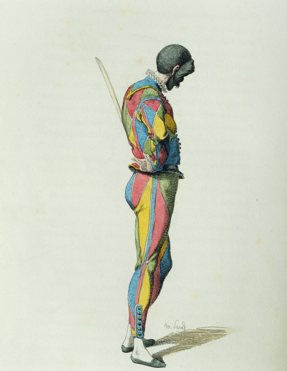 Arlekin w 1858, Maurice Sand (1823-1889) autorstwa Maurice Sand