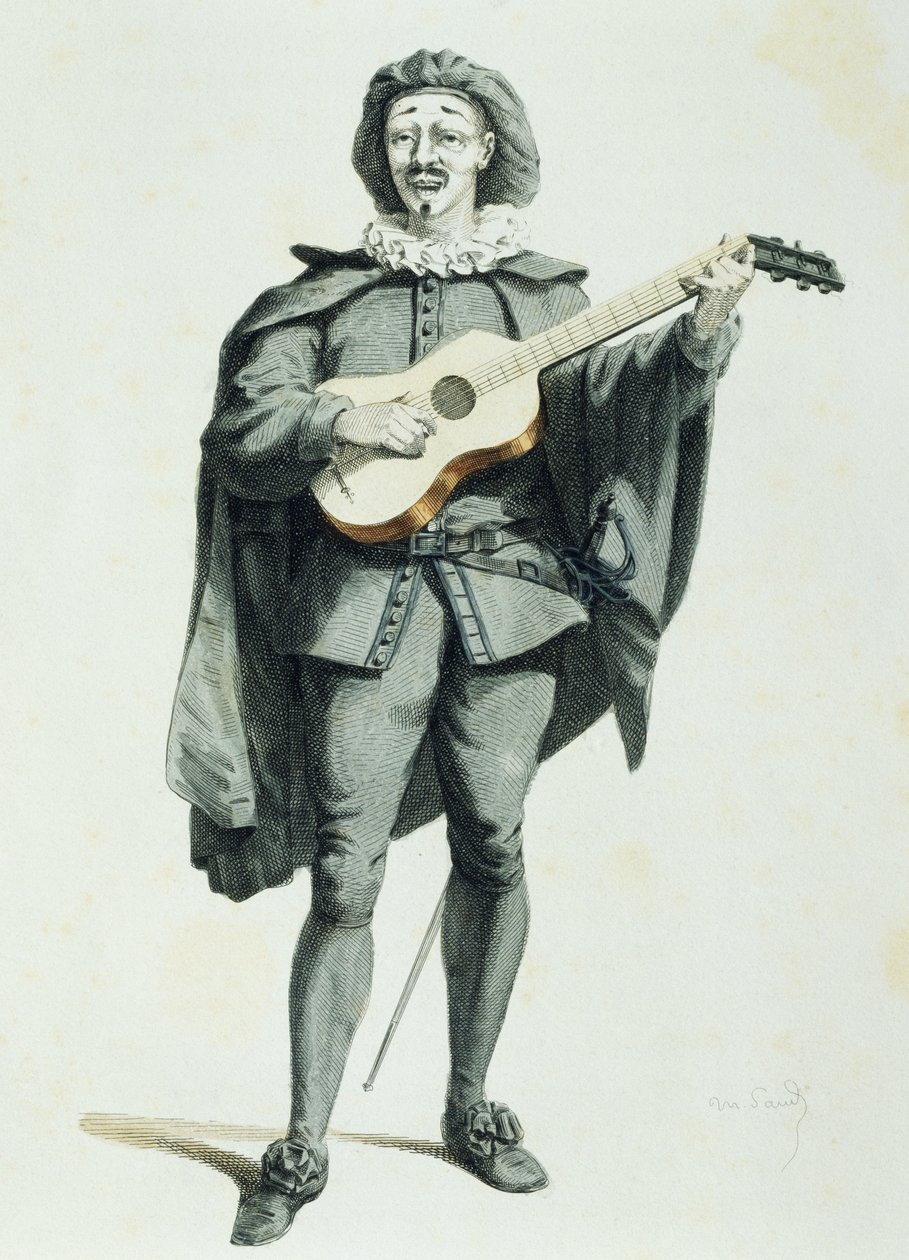 Scaramouche, Maurice Sand (1823-1889) autorstwa Maurice Sand