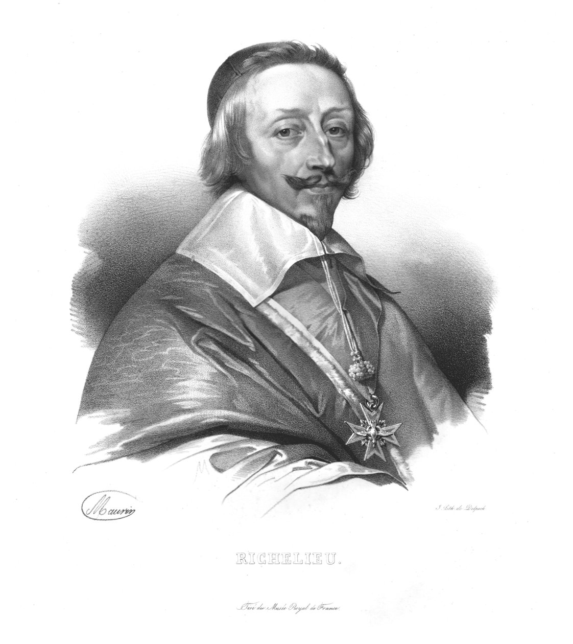 Kardynał Richelieu, ok. 1820 r. autorstwa Maurin