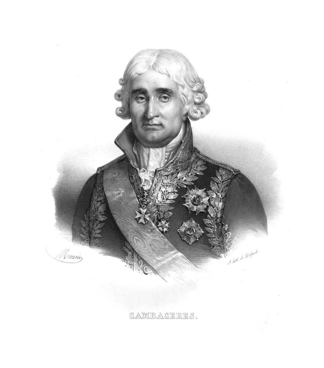 Jean Jacques Regis de Cambaceres, ok. 1820 r. autorstwa Maurin