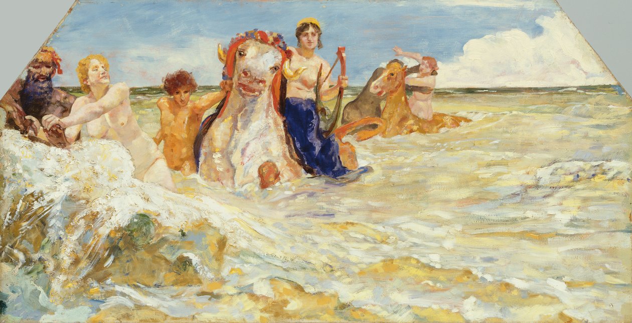 Morscy bogowie na falach, 1884-85 autorstwa Max Klinger