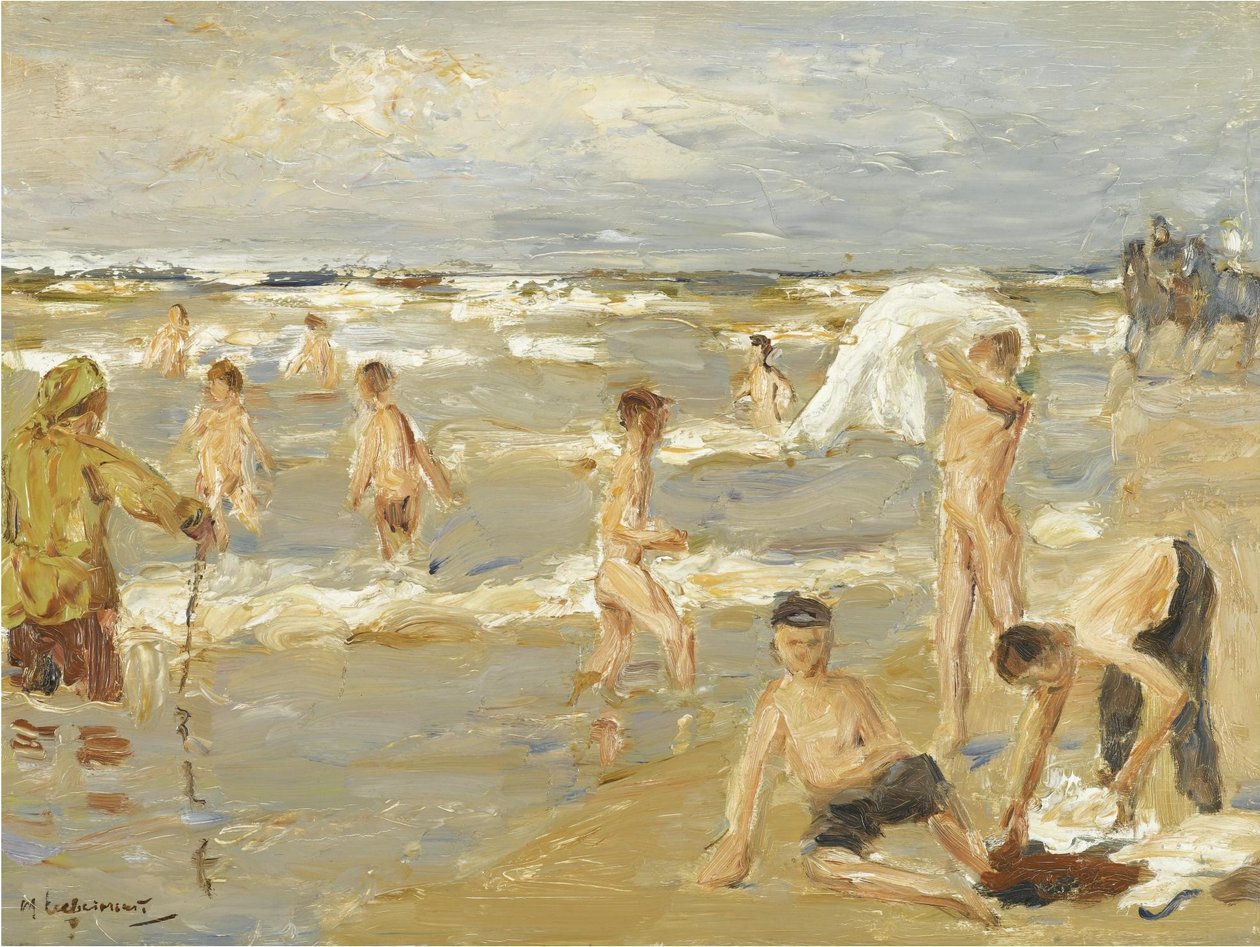 Kąpiący się chłopiec autorstwa Max Liebermann