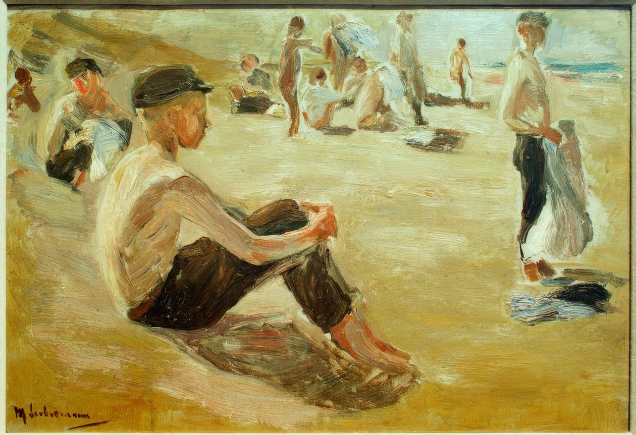Kąpiący się chłopiec autorstwa Max Liebermann