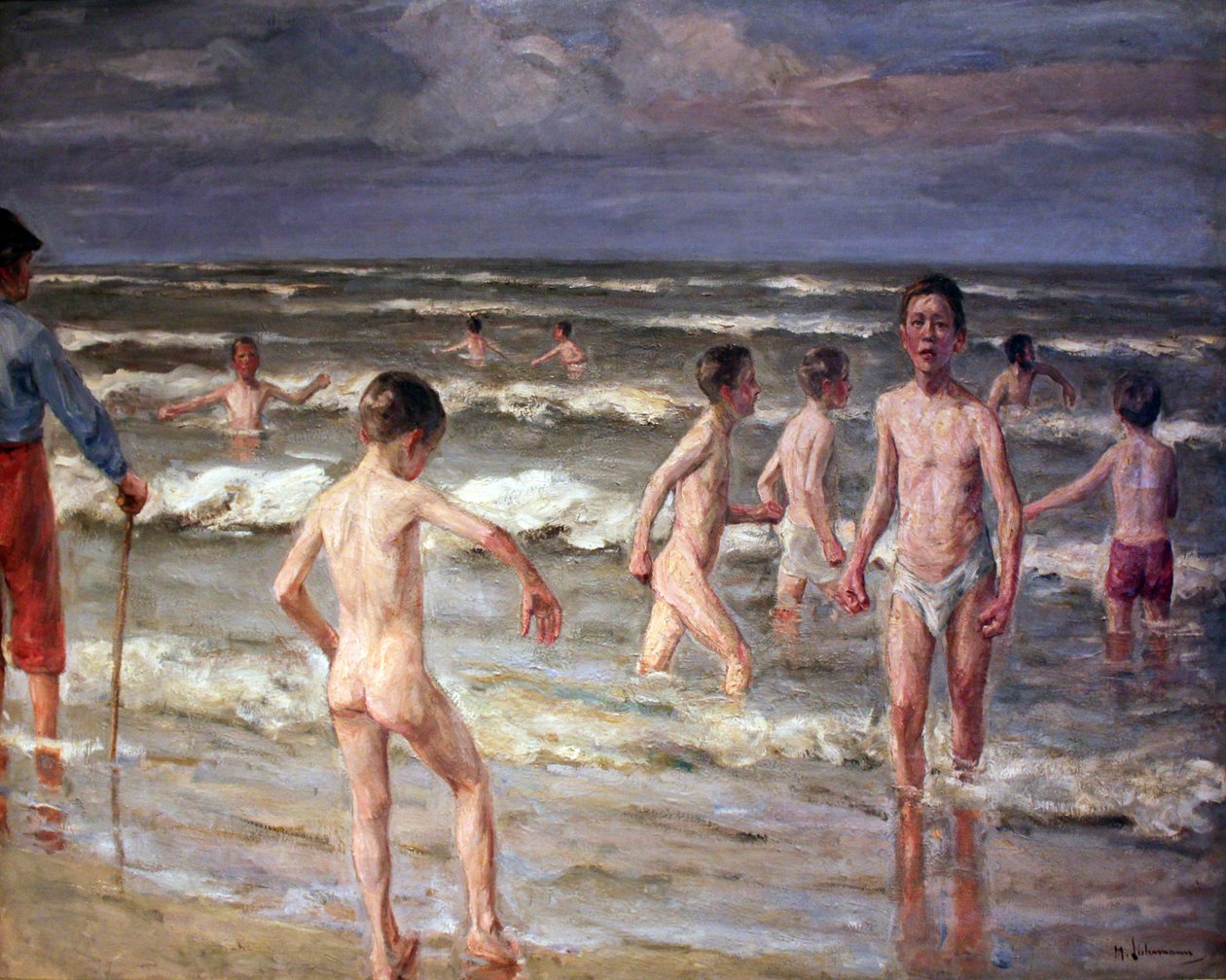 Kąpiący się chłopcy autorstwa Max Liebermann